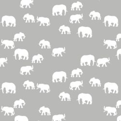 Elephant Silhouette in Pebble