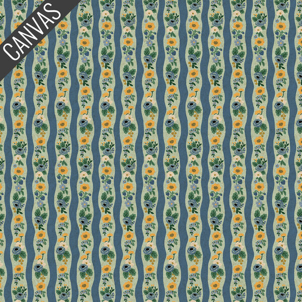 Climbing Roses Canvas in Mint
