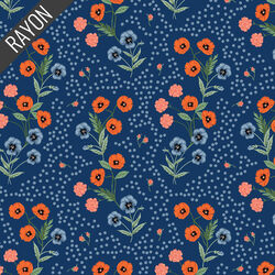 Poppy Rayon in Navy