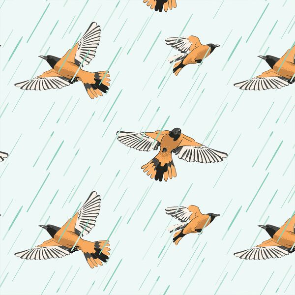 April Showers in Cloudy Blue