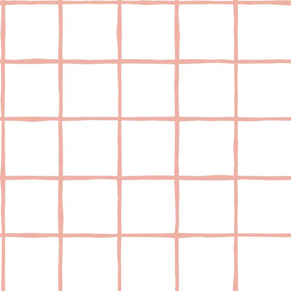 Windowpane in Peony on White