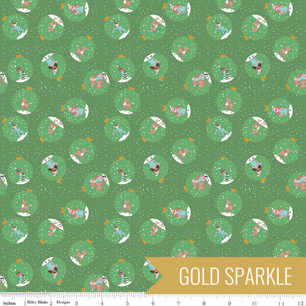 Ornaments in Green Sparkle
