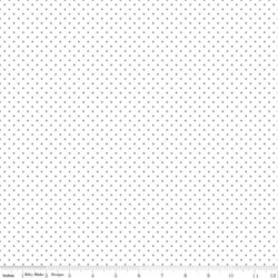Swiss Dot in Gray on White