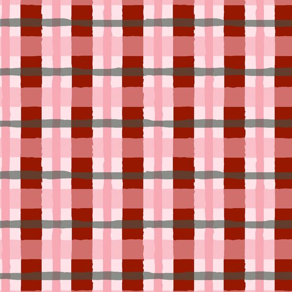 Large Rustic Plaid in Cranberry