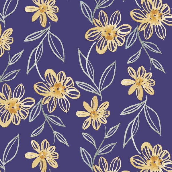 Flower Brand in Indigo