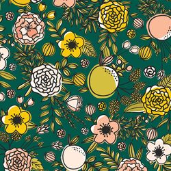 Bold Floral in Dark Clover