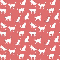 Cat Silhouette in Poppy