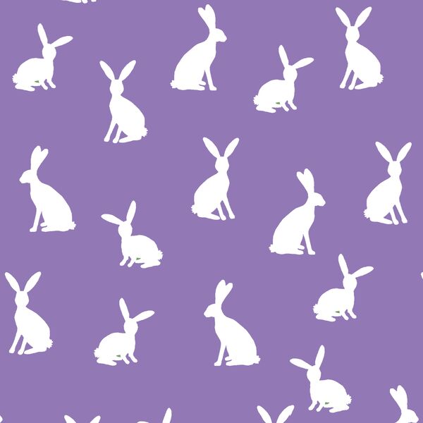 Cottontail Silhouette in Amethyst