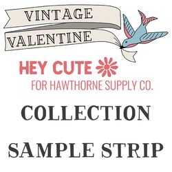 Vintage Valentine Sample Strip