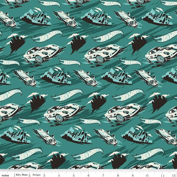 Racing Cars in Teal