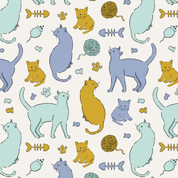 Cat Sketches in Sky