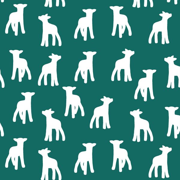 Lamb Silhouette in Emerald