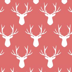 Stag Silhouette in Poppy