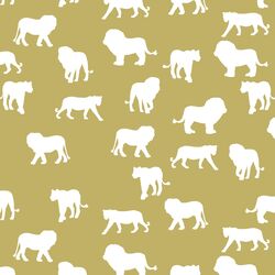 Lion Silhouette in Brass