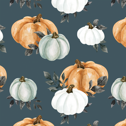 Pumpkins in Orange and Midnight Blue