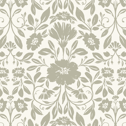 Fleury Tile in Soft Green on Ivory