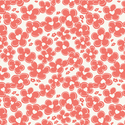 Little Daisy Heart in Burnt Coral