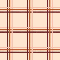 Large Sketched Plaid in Brown Sugar