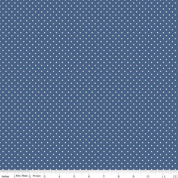 Swiss Dot in Denim