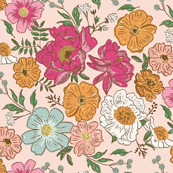 Awaken Floral in Blush Pink