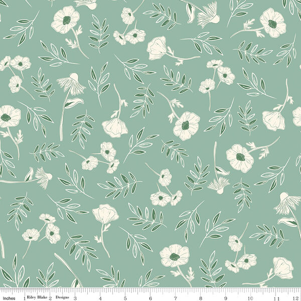 Floral in Pistachio