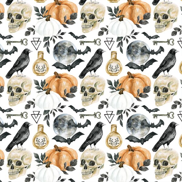 Small Halloween Icons in White