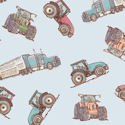Large Tractor Toss Up in Sky Blue