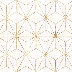 Large Star Geo in White and Gold