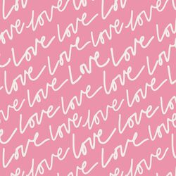 Words of Love in Mauve Pink