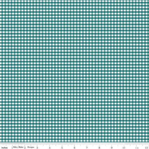 1/8" Gingham in Teal