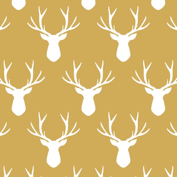 Stag Silhouette in Straw