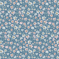 Ditsy Floral in Denim Blue