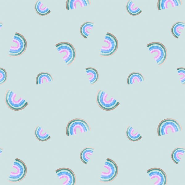 Rainbow Falling in Sky