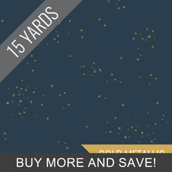 Freckles in Midnight Metallic - 15 Yard Bolt