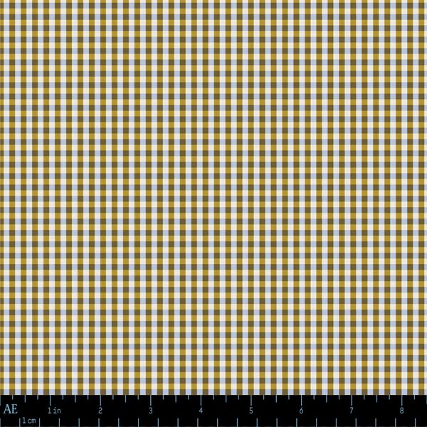 Mercerie Gingham in Olive Mustard