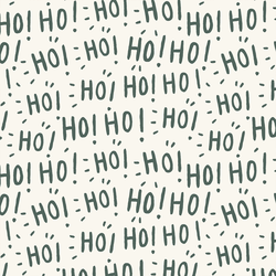 Ho Ho Ho in Duck Green on Cream