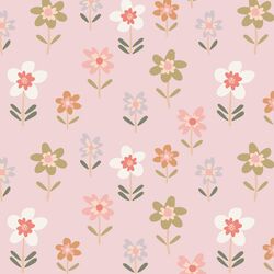 Folk Blooms in Light Floss Pink
