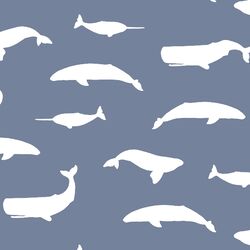 Whale Silhouette in Dove
