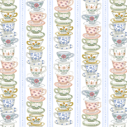 Tea Cup Stack in Sky Blue