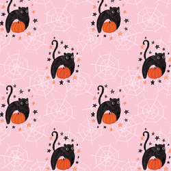 Black Cat in Bubblegum Pink