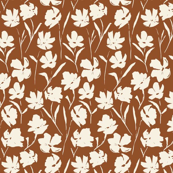 Large Wildflower Blooms in Cinnamon Spice