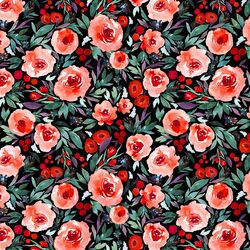 Winter Berry Blossom in Black