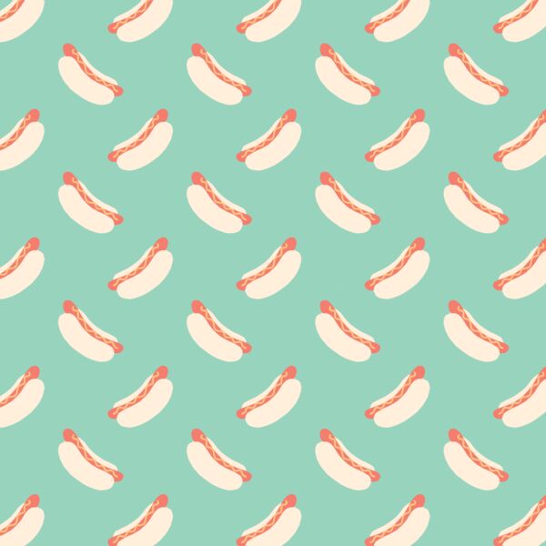 Little Hotdogs in Seafoam Green