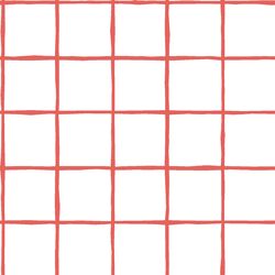 Windowpane in Salmon on White