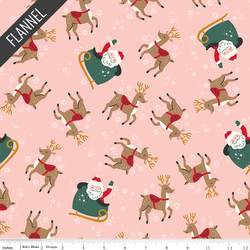 Reindeer Toss Flannel in Blush