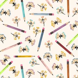 Colorful Pencils in School House