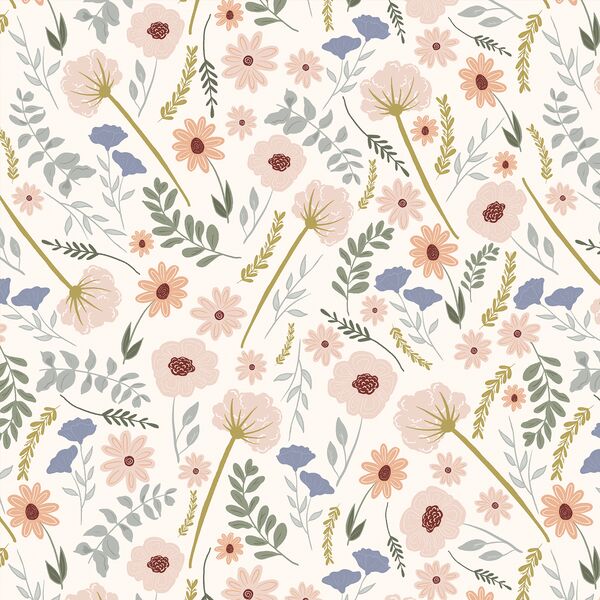 Delicate Floral in Ivory