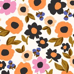 Large Groovy Floral in Ghoul