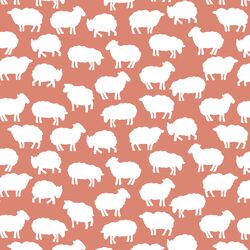 Sheep Silhouette in Desert Rose