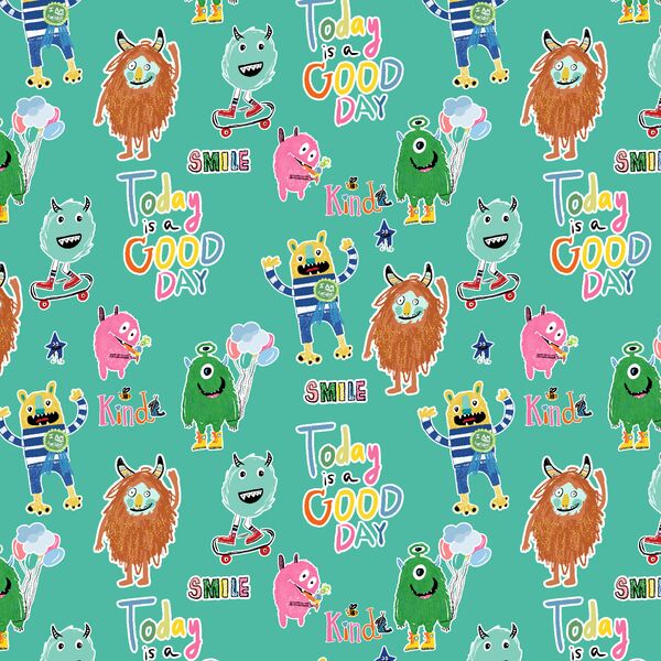 Little Monsters Quotes in Aqua